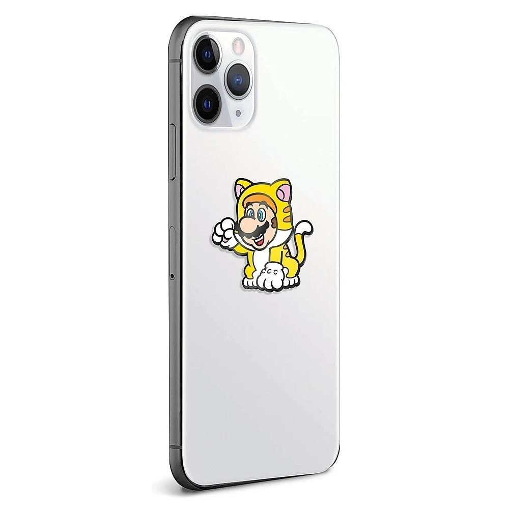 Nintendo Super Mario 3D World Cat Suit Phone Grip Badge Holder Official NEW